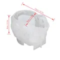 Moule silicone tête crâne 3D, cendrier, pot fleur, bougie – 6