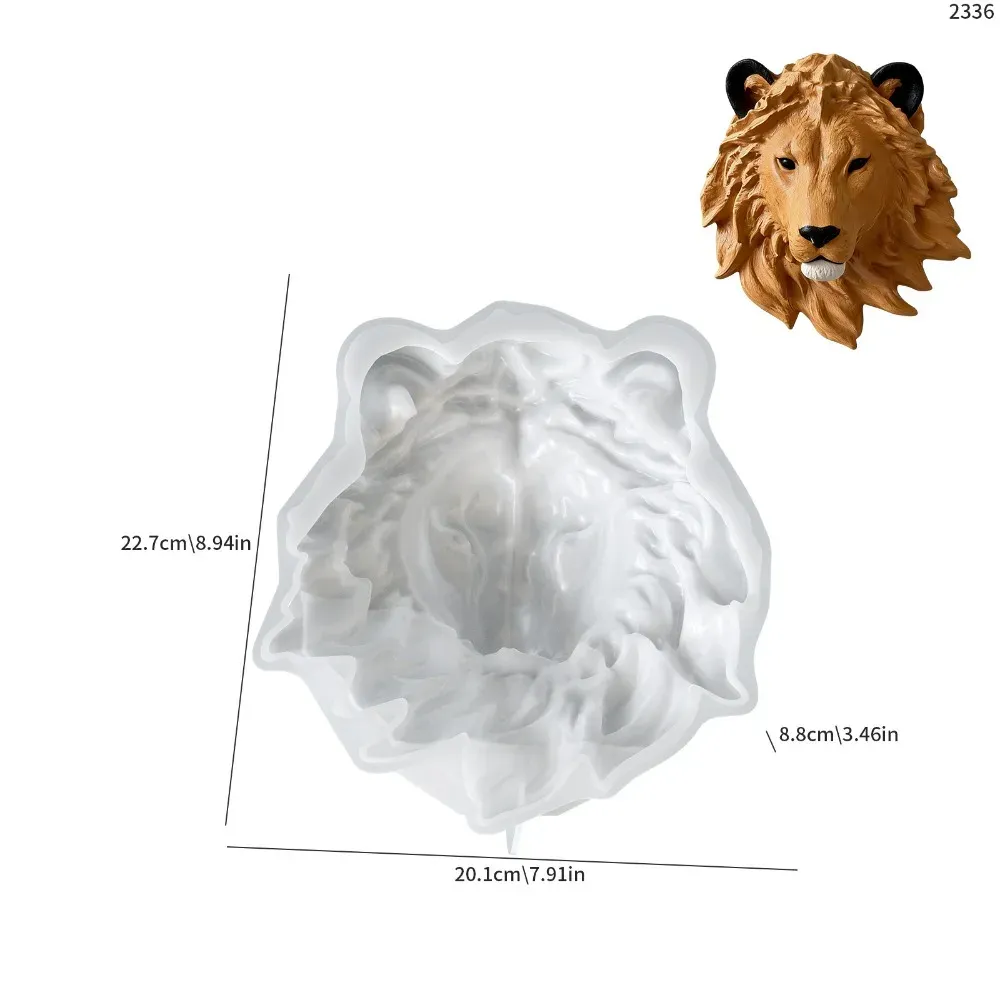 Moule silicone tête d'animal pour décoration murale résine
