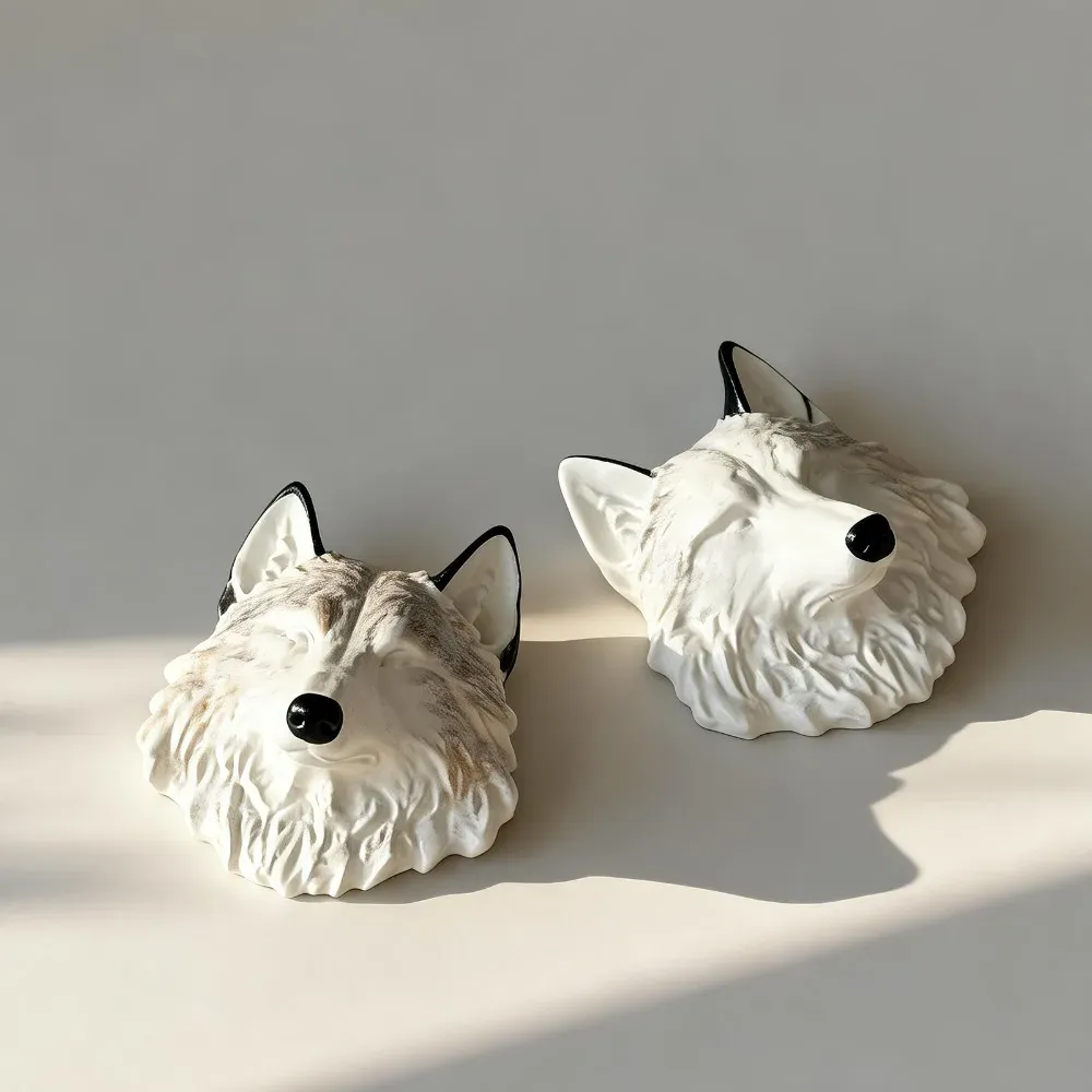 Moule silicone tête d'animal pour décoration murale résine