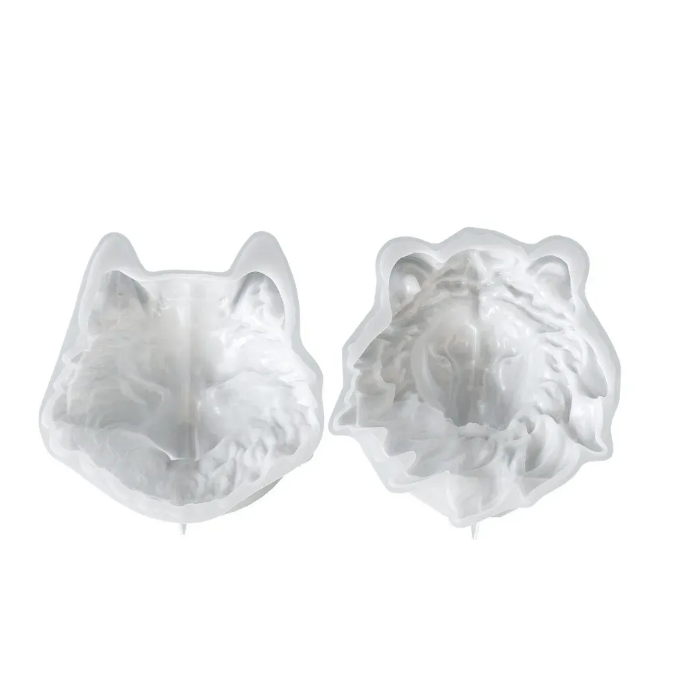 Moule silicone tête d'animal pour décoration murale résine