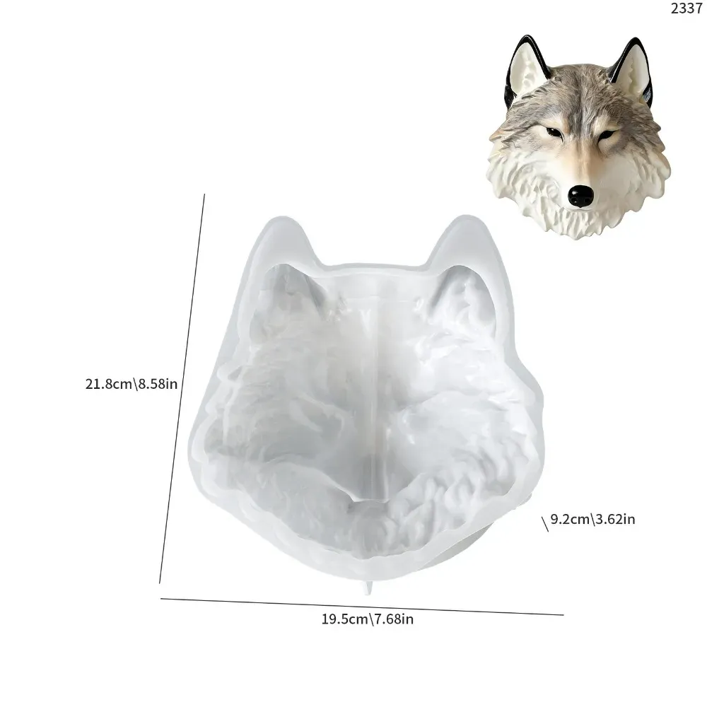 Moule silicone tête d'animal pour décoration murale résine
