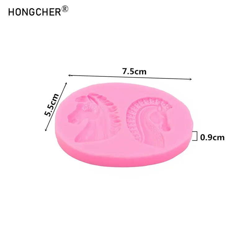 Moule silicone tête lion cheval pour bijoux chocolat