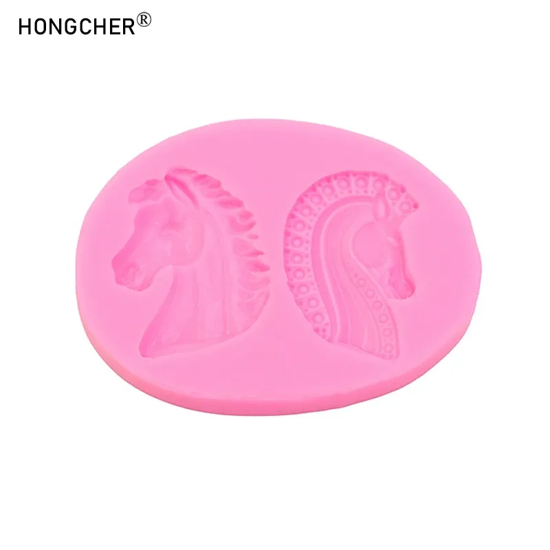 Moule silicone tête lion cheval pour bijoux chocolat