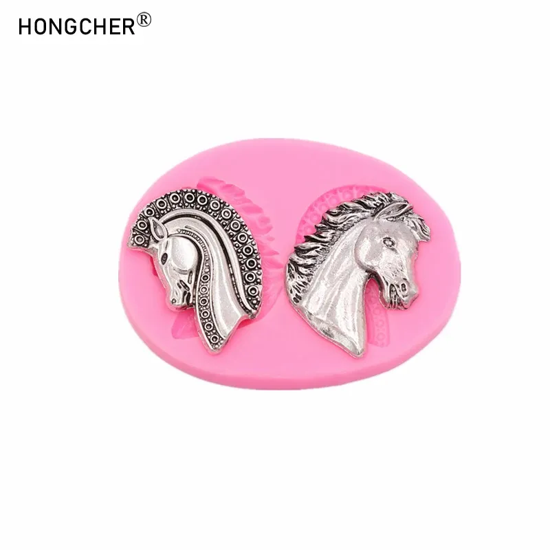 Moule silicone tête lion cheval pour bijoux chocolat