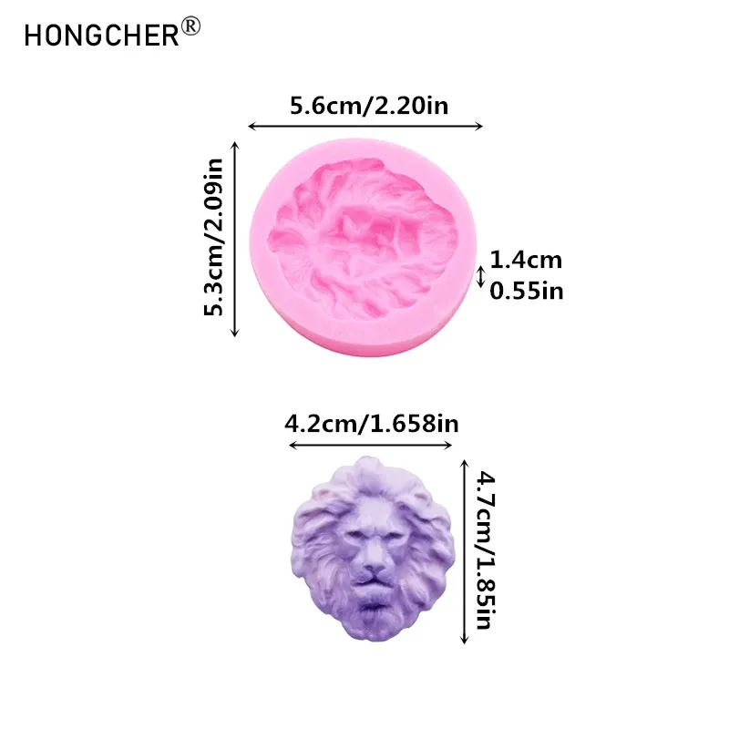 Moule silicone tête lion cheval pour bijoux chocolat