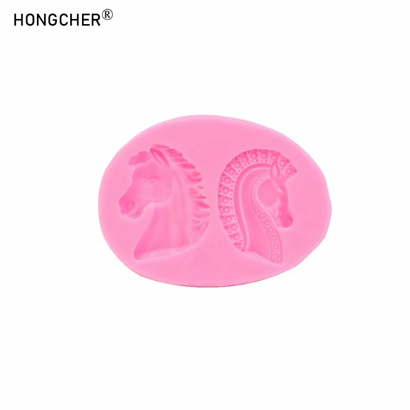 Moule silicone tête lion cheval pour bijoux chocolat