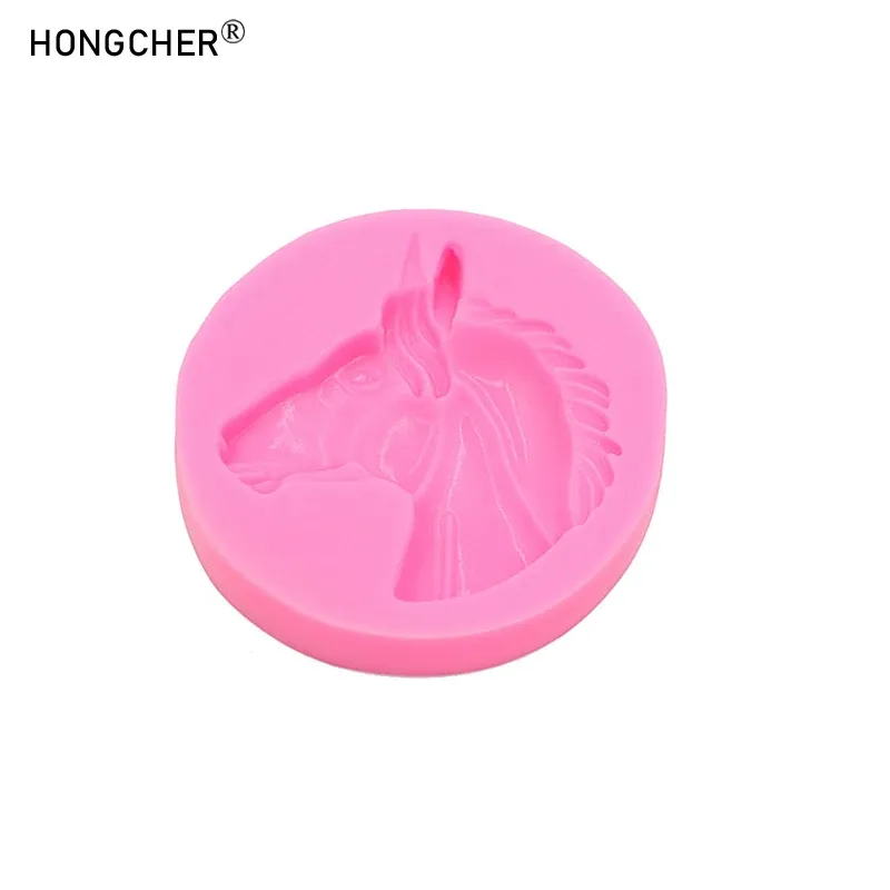 Moule silicone tête lion cheval pour bijoux chocolat