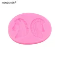 Moule silicone tête lion cheval pour bijoux chocolat – Couleur Pink