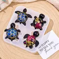 Moule silicone tortue marine 4 cavités porte-clés pendentif – 1