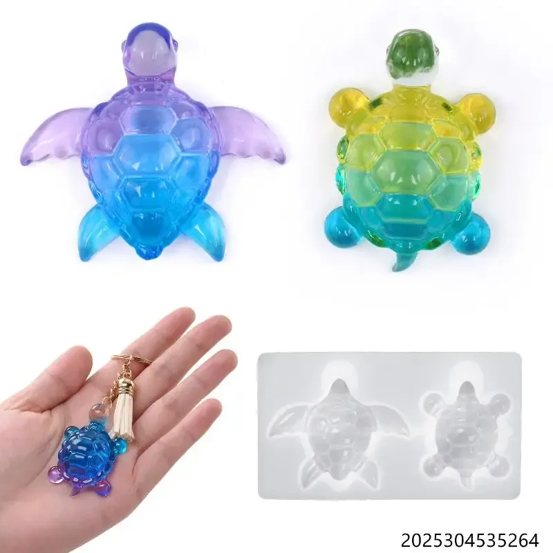 Moule silicone tortue mer pour porte-clés et bijoux