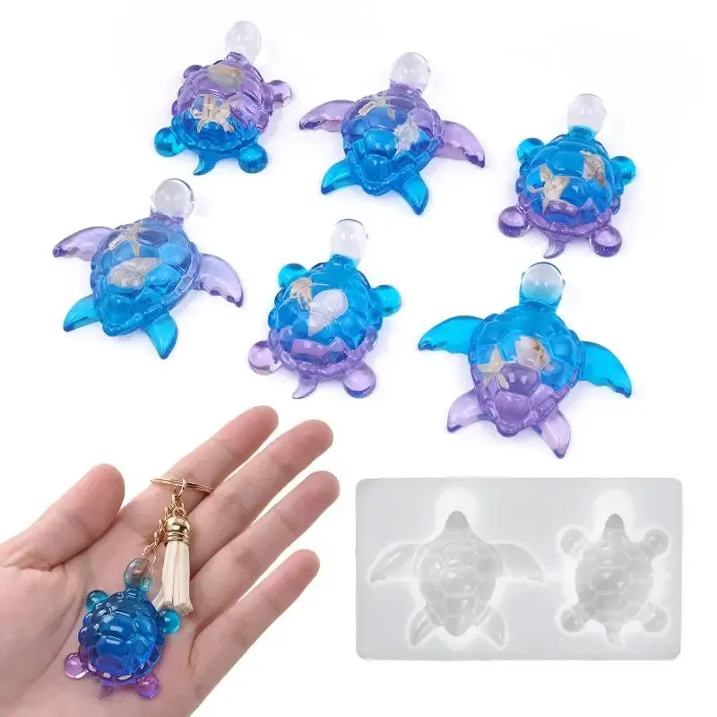 Moule silicone tortue mer pour porte-clés et bijoux
