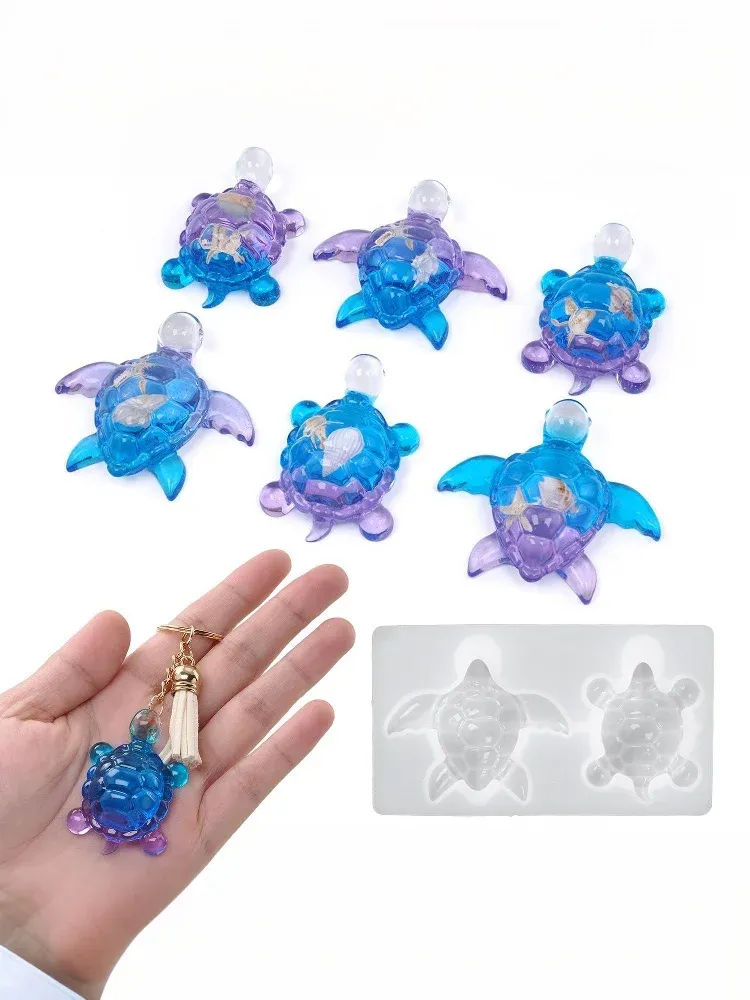 Moule silicone tortue mer pour porte-clés et bijoux
