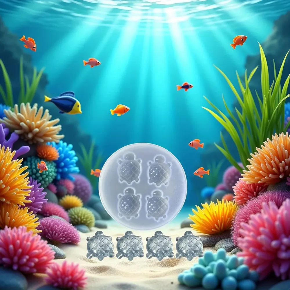 Moule silicone tortue pour porte-clés et bijoux