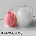 Moule silicone tulipe 3D pour bougies et artisanat résine – Couleur Gris clair (01)