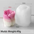 Moule silicone tulipe 3D pour bougies et artisanat résine – Couleur GRIS FONCÉ (05)