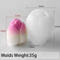 Moule silicone tulipe 3D pour bougies et artisanat résine – Couleur kaki foncé (04)