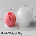 Moule silicone tulipe 3D pour bougies et artisanat résine – Couleur vert clair (02)