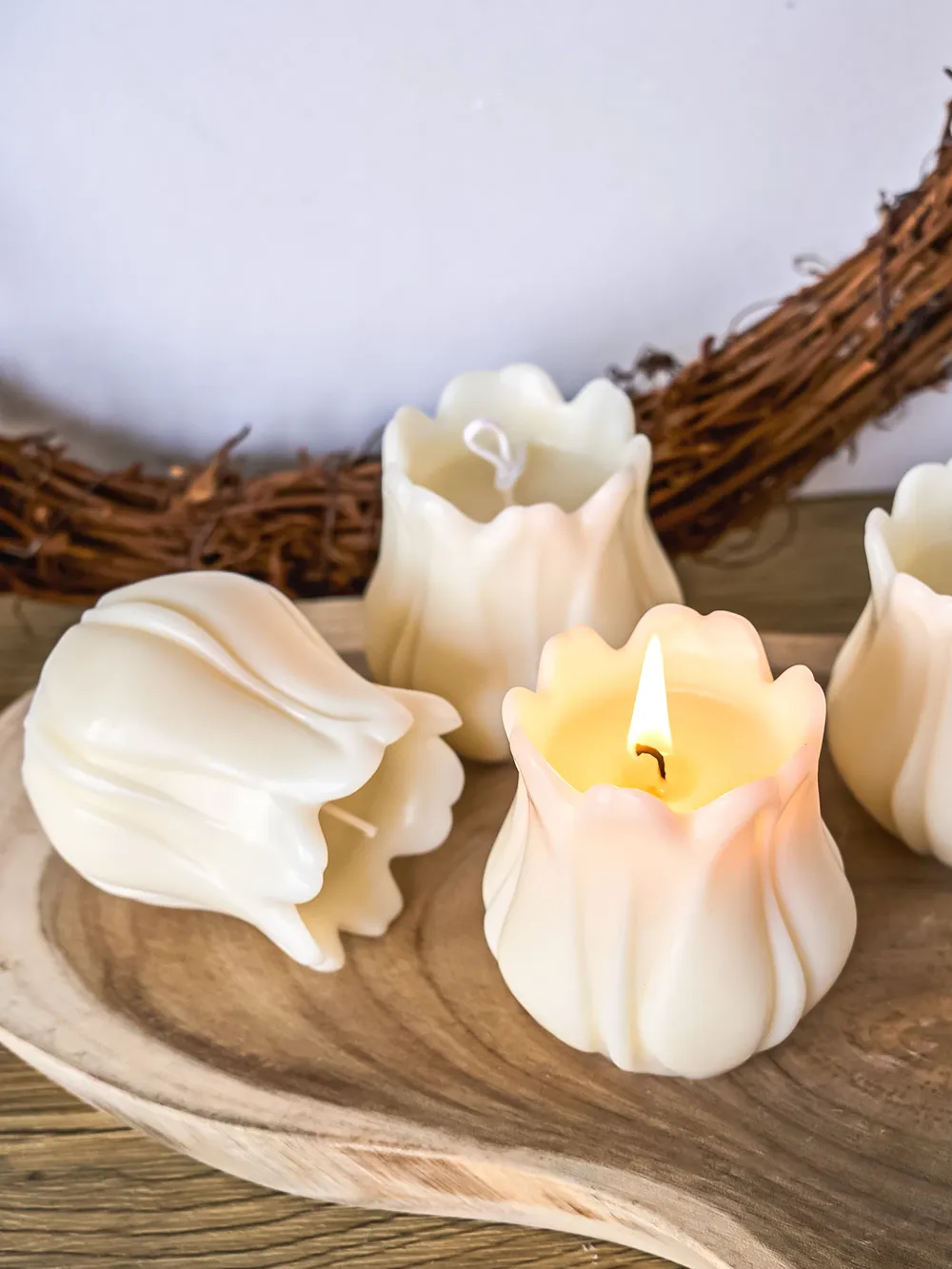 Moule silicone tulipe 3D pour bougies et décoration intérieure