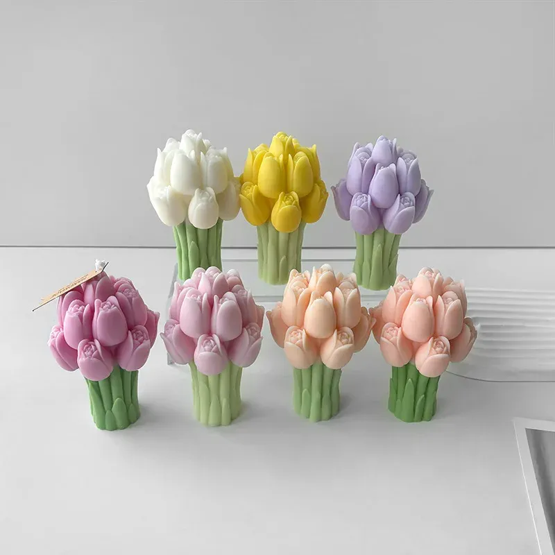 Moule silicone tulipe pour bougie et savon