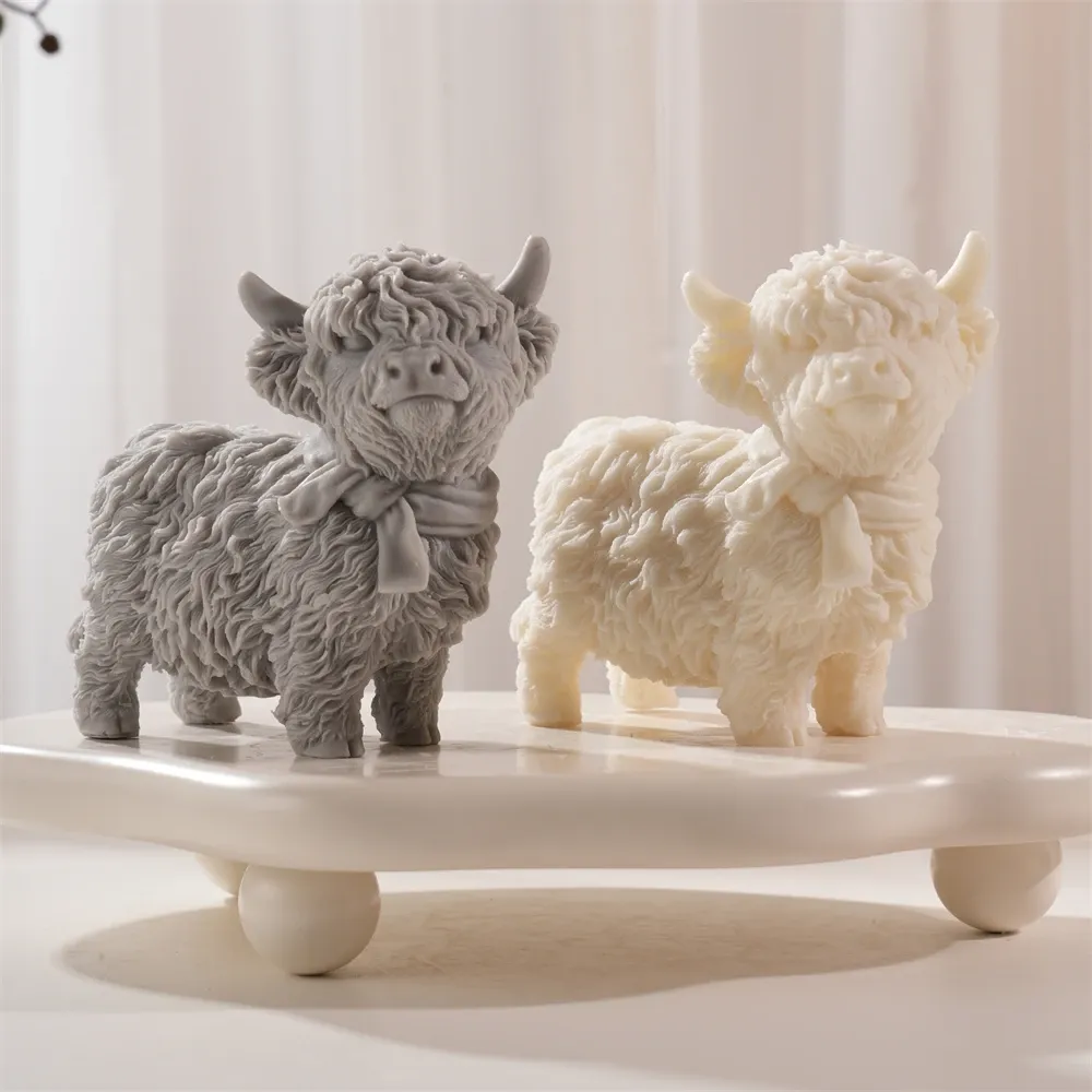 Moule silicone vache Highland pour bougies et décoration