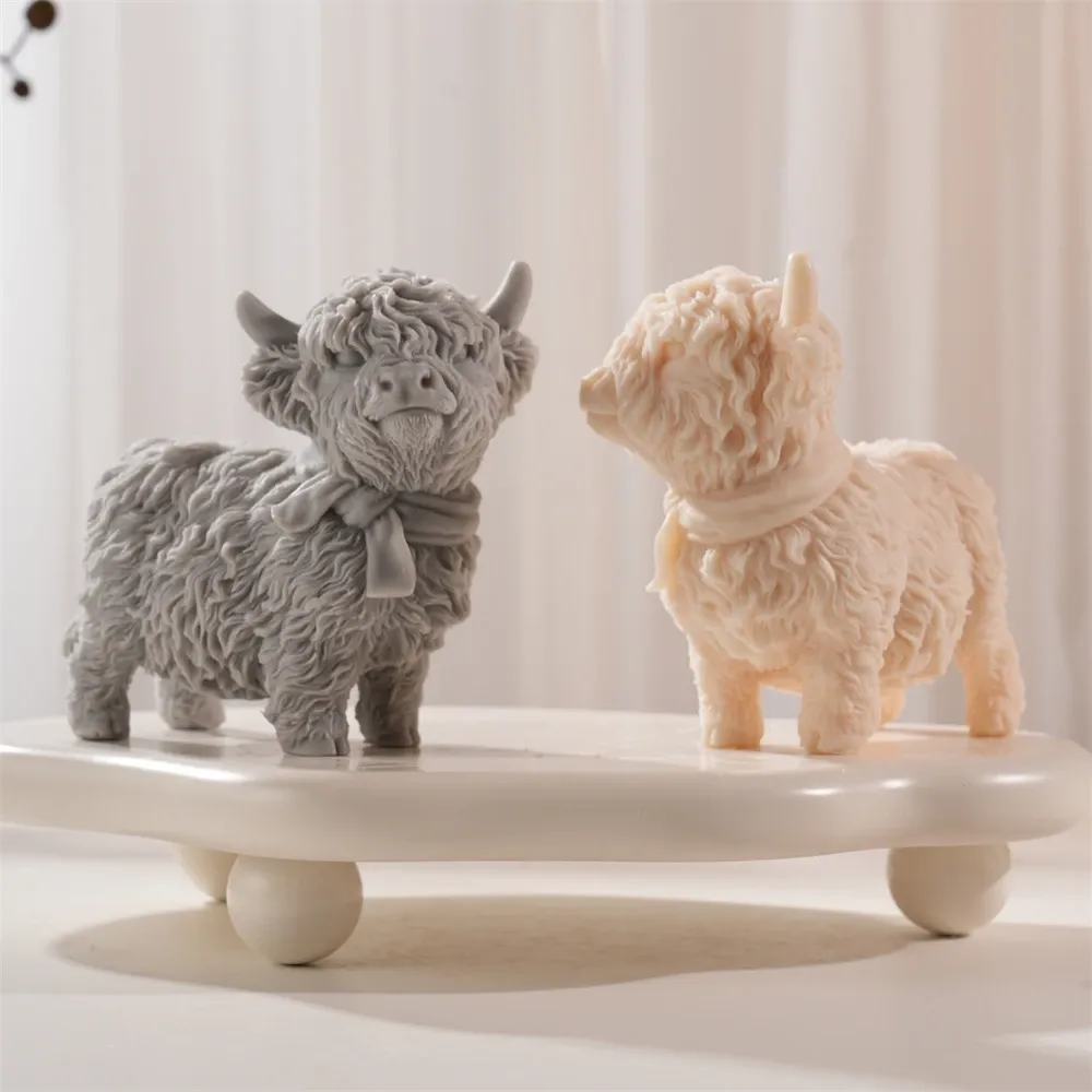 Moule silicone vache Highland pour bougies et décoration