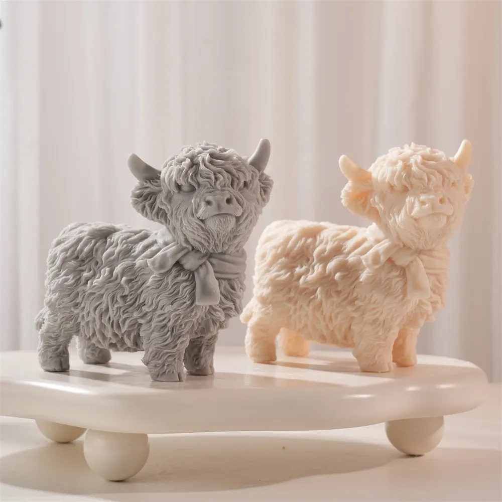 Moule silicone vache Highland pour bougies et décoration