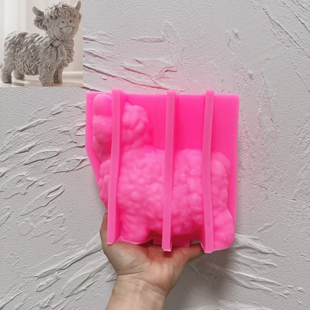 Moule silicone vache Highland pour bougies et décoration