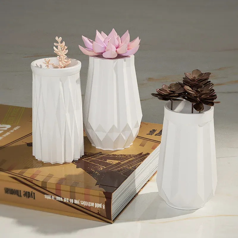 Moule silicone vase et pot de fleur pour artisanat résine