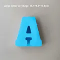 Moule silicone vase rayé 26 lettres pour pot fleurs – Couleur A blue