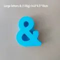 Moule silicone vase rayé 26 lettres pour pot fleurs – Couleur AND blue