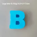 Moule silicone vase rayé 26 lettres pour pot fleurs – Couleur B blue