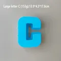Moule silicone vase rayé 26 lettres pour pot fleurs – Couleur C blue