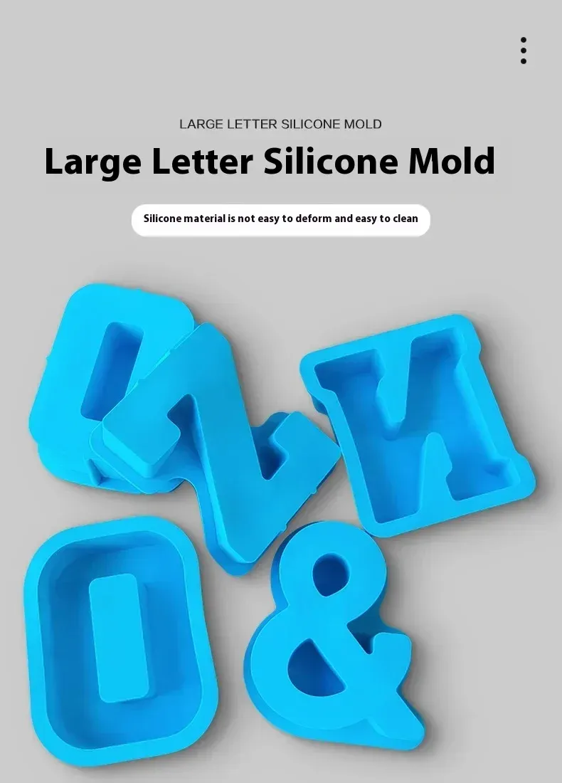 Moule silicone vase rayé 26 lettres pour pot fleurs