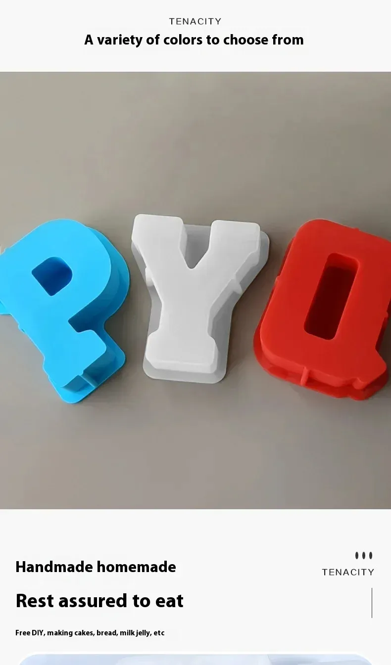 Moule silicone vase rayé 26 lettres pour pot fleurs