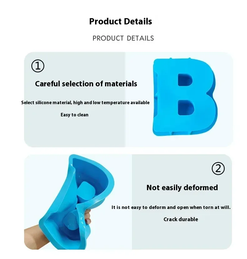 Moule silicone vase rayé 26 lettres pour pot fleurs