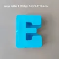 Moule silicone vase rayé 26 lettres pour pot fleurs – Couleur E blue