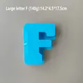 Moule silicone vase rayé 26 lettres pour pot fleurs – Couleur F blue