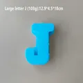 Moule silicone vase rayé 26 lettres pour pot fleurs – Couleur J blue