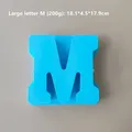 Moule silicone vase rayé 26 lettres pour pot fleurs – Couleur M blue