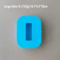 Moule silicone vase rayé 26 lettres pour pot fleurs – Couleur O blue