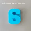 Moule silicone vase rayé 26 lettres pour pot fleurs – Couleur S blue