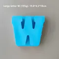 Moule silicone vase rayé 26 lettres pour pot fleurs – Couleur W blue
