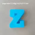 Moule silicone vase rayé 26 lettres pour pot fleurs – Couleur Z blue