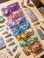 Paillettes épaisses irisées 8 couleurs pour résine – 6