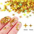 Paillettes étoile 4 branches pour remplissage résine et bijoux – 3