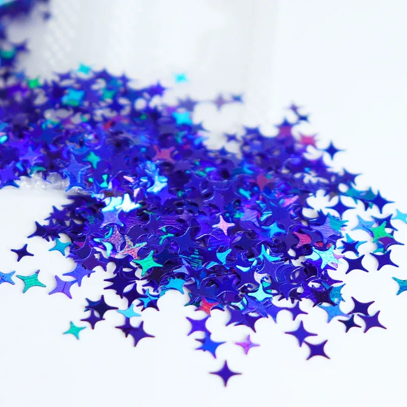 Paillettes étoile 4 branches pour remplissage résine et bijoux
