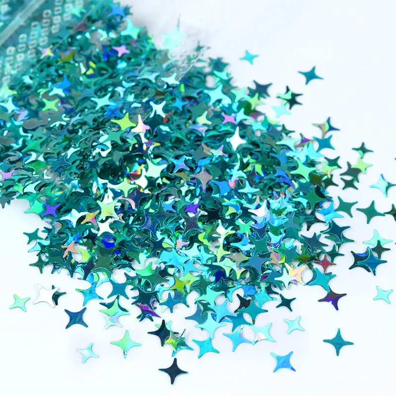Paillettes étoile 4 branches pour remplissage résine et bijoux