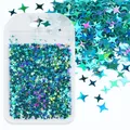 Paillettes étoile 4 branches pour remplissage résine et bijoux – Color SJX-12