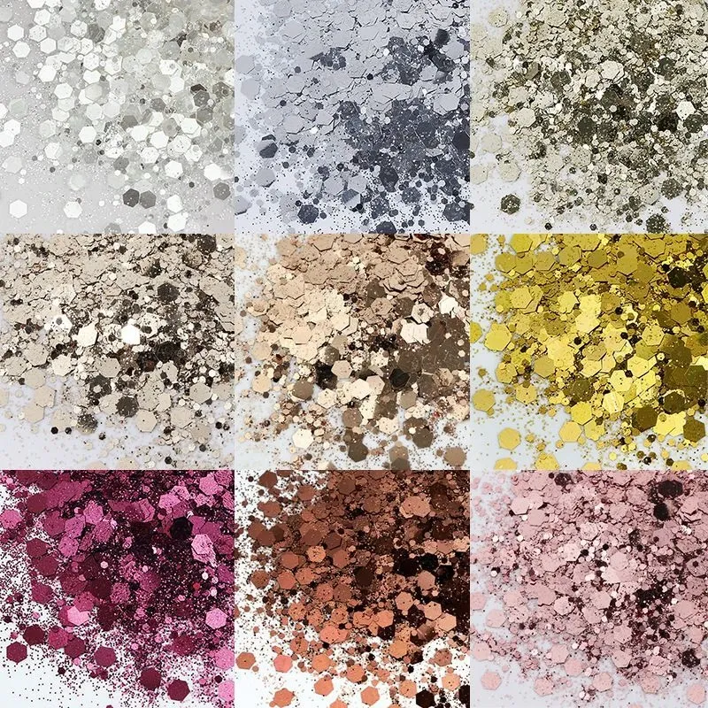 Paillettes hexagonales épaisses 50g pour résine
