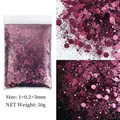 Paillettes hexagonales épaisses 50g pour résine – Couleur B0407